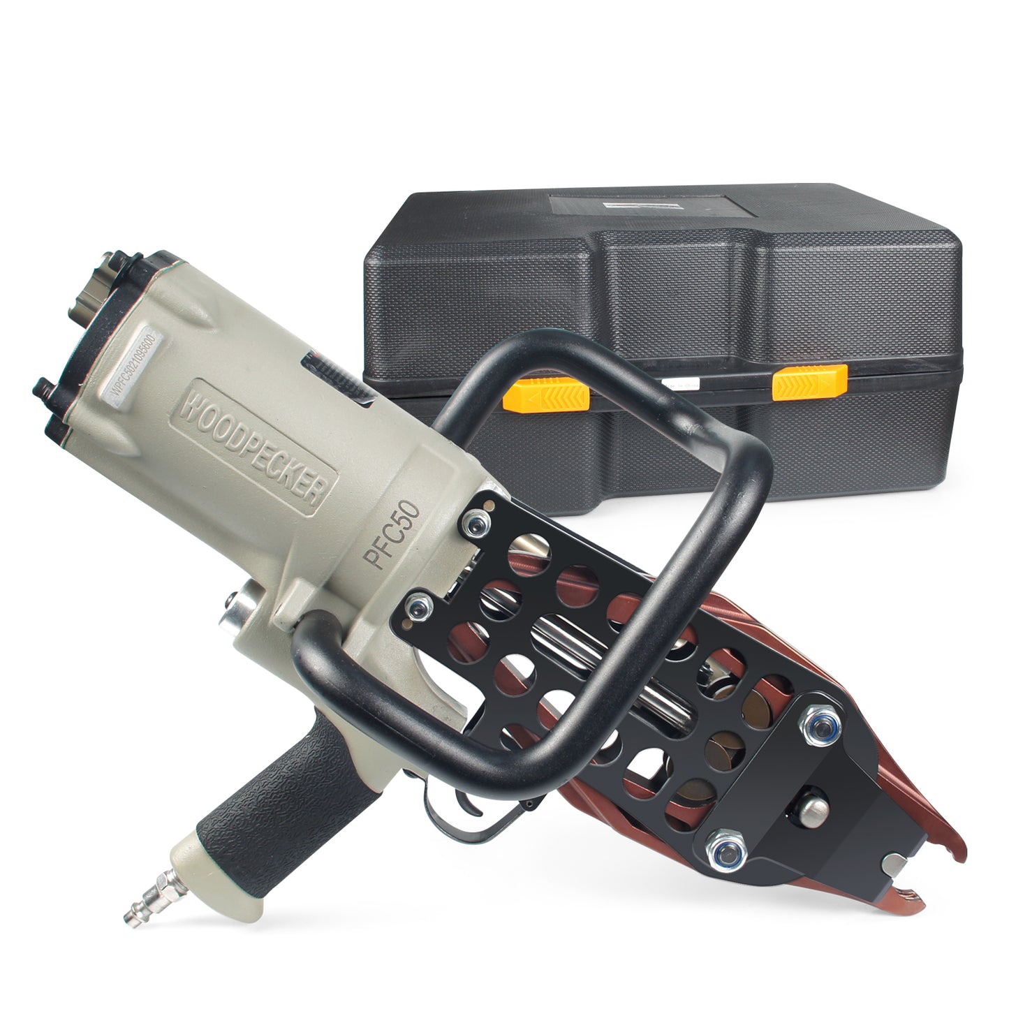 Woodpecker C130L/PFC50 11 Gauge Easy Carry Pneumatic Hog Ring Gun for Gabion 1 1/2 Inch Crown Air C Ring Plier for Wire Cages, Gabion, Fencing, Sofa, Spring Mattress, Car Seat, Bedding, Wire Mesh Baskets