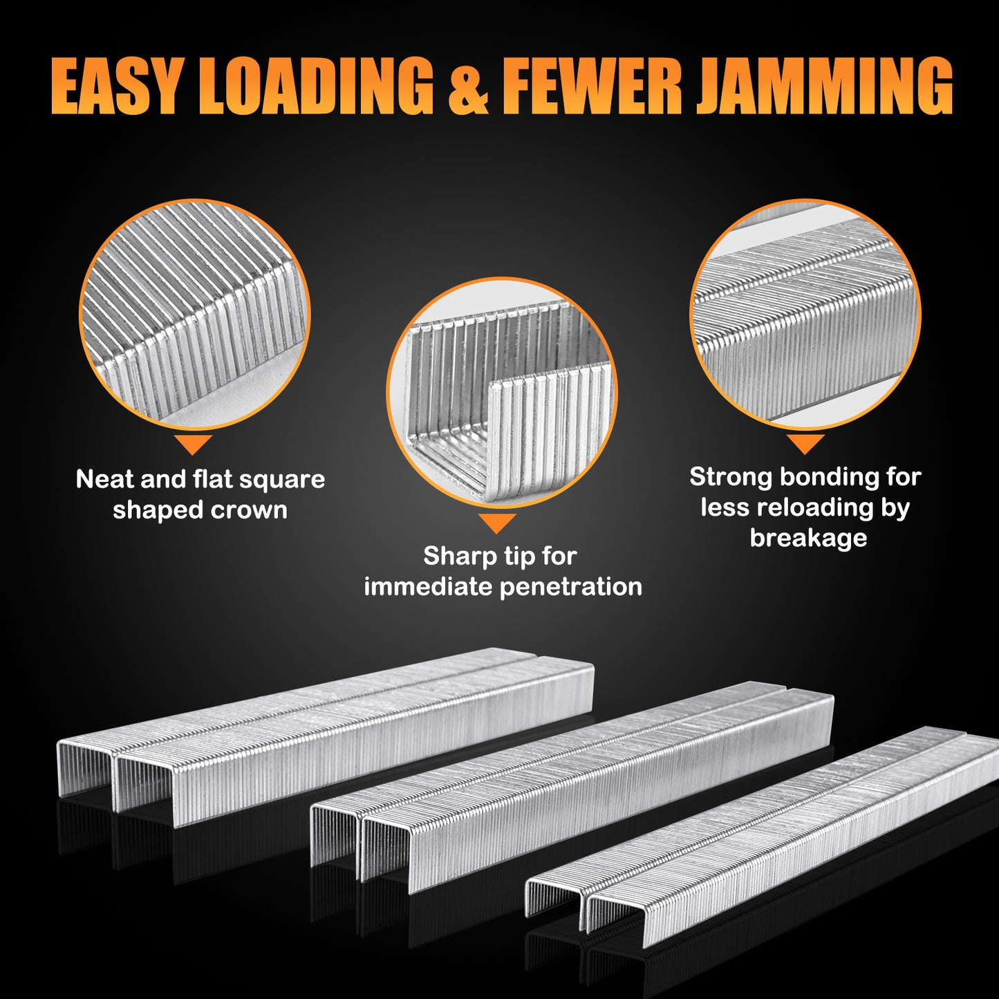 KAMSIN 80 Series 21 Gauge 1/2'' (12.8mm) Crown Upholstery Staples, 10000PCS