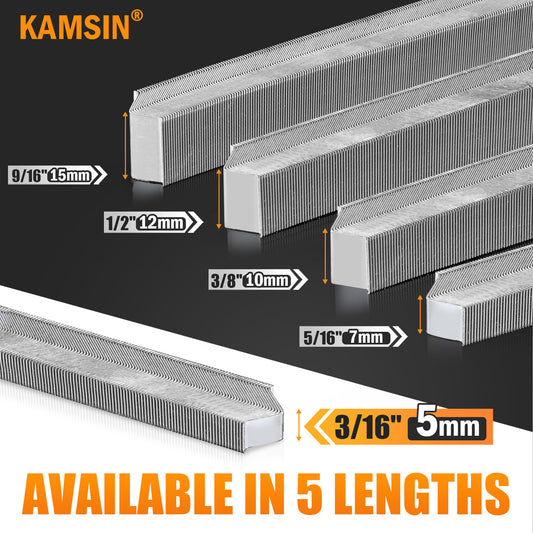 KAMSIN Clavos V de Calibre 30 para Clavadora en V, Clavadora de Marcos de Cuadros, 7-15 mm, 4000 PIEZAS
