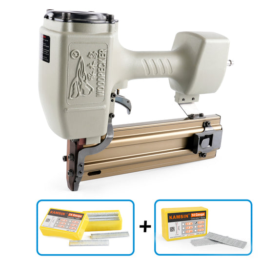 Woodpecker ST64 14 Gauge Heavy Duty Pneumatic Concrete T Nailer Kit with 400PCS ST18 and 800PCS ST18-ST64 Concrete T Nails