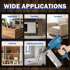 P630C Pneumatic Headless Pin Nailer, 23 Gauge Air Power Nail Gun, Drives 1/2-Inch to 1-3/16-Inch (12-30mm) Headless Micor Pins with Dual Trigger Safety for Cabinets, Interior Decoration