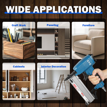 P630C Pneumatic Headless Pin Nailer, 23 Gauge Air Power Nail Gun, Drives 1/2-Inch to 1-3/16-Inch (12-30mm) Headless Micor Pins with Dual Trigger Safety for Cabinets, Interior Decoration