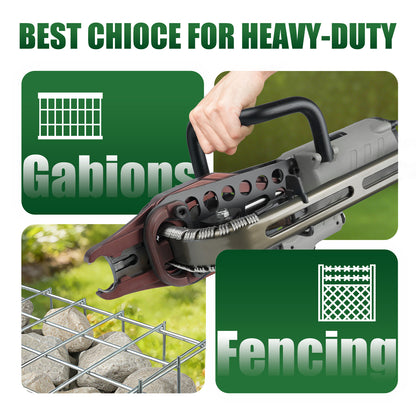 Woodpecker C130L/PFC50 11 Gauge Easy Carry Pneumatic Hog Ring Gun for Gabion 1 1/2 Inch Crown Air C Ring Plier for Wire Cages, Gabion, Fencing, Sofa, Spring Mattress, Car Seat, Bedding, Wire Mesh Baskets