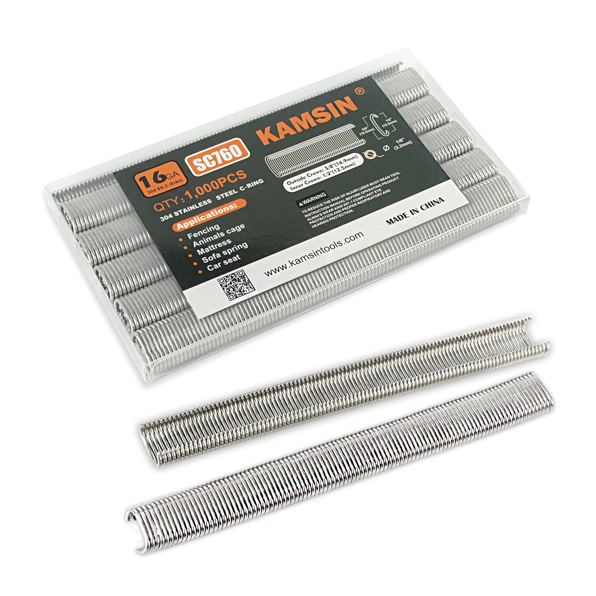 KAMSIN SC760 16 Gauge C Ring Staples 1/2