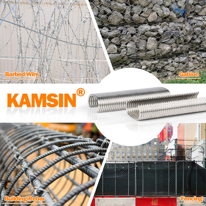 KAMSIN C50 11 Gauge Manual Snap Rings 1 3/4-Inch Crown for Hog Ring Gun 13.5-14mm Closure Diameter Zinc-Aluminum Alloy C Ring Staples for Wire Cages, Mattress, Gabion