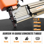 Woodpecker ST64 14 Gauge Heavy Duty Pneumatic Concrete T Nailer Kit with 400PCS ST18 and 800PCS ST18-ST64 Concrete T Nails
