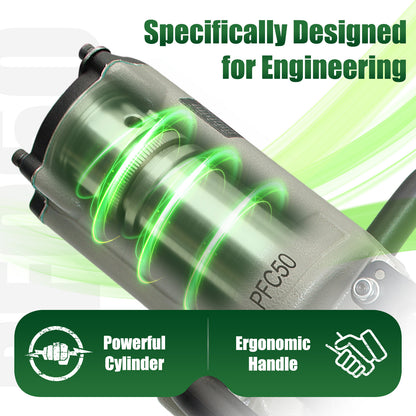 Woodpecker C130L/PFC50 11 Gauge Easy Carry Pneumatic Hog Ring Gun for Gabion 1 1/2 Inch Crown Air C Ring Plier for Wire Cages, Gabion, Fencing, Sofa, Spring Mattress, Car Seat, Bedding, Wire Mesh Baskets