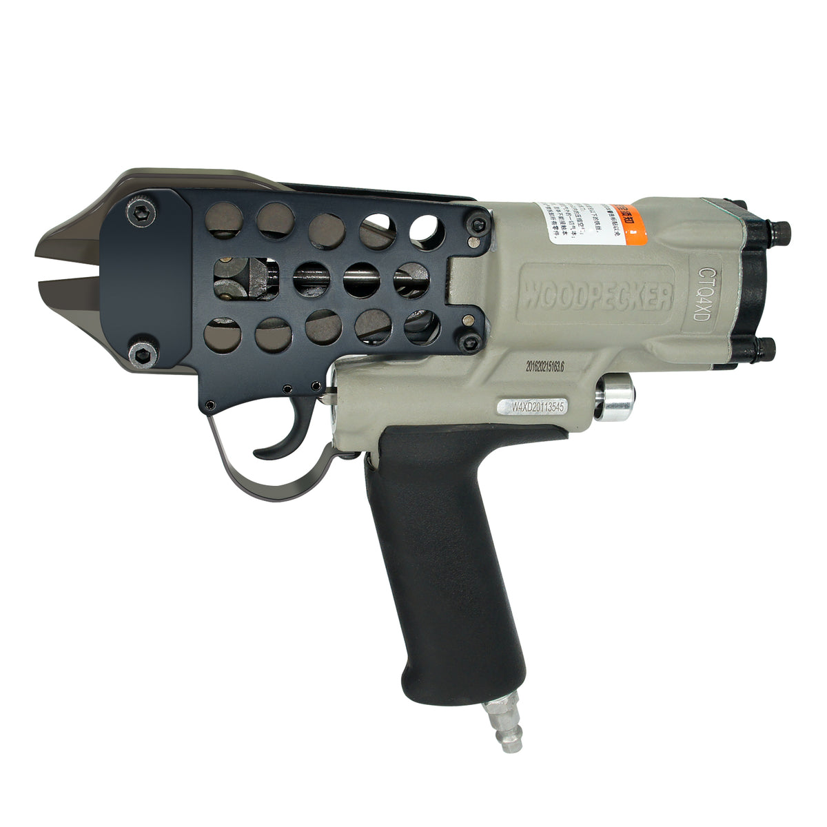 Woodpecker CTQ3XD-CTQ6XD Pneumatic Cutting Nipper for 3-6mm Diameter Automatic Industrial Air Power Cutter Bolt Cutter Wire Clipper Shears Heavy Duty Wire Cutting Tool for Steel Wire, Wire Cages, Wire Cutting