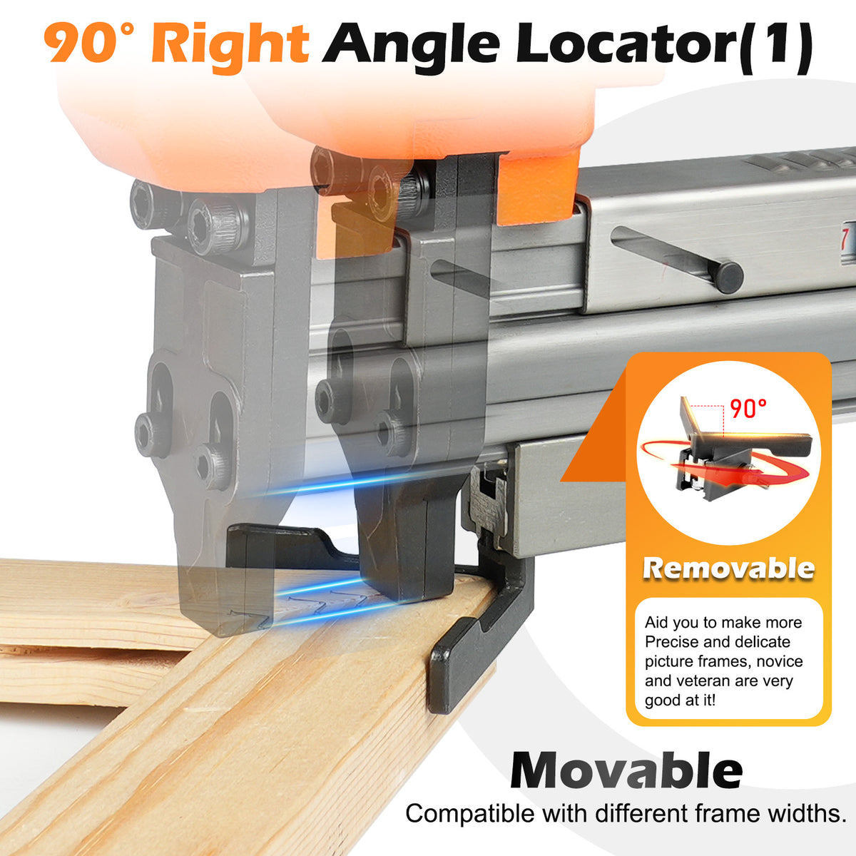 KAMSIN V1015 Pneumatic Picture Frame Nailer Gun and Optional 3/16" to 19/32" (5-15mm) V-Nails Set – Professional Picture Frame Joiner Tool