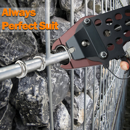 KAMSIN C50 11 Gauge Manual Snap Rings 1 3/4-Inch Crown for Hog Ring Gun 13.5-14mm Closure Diameter Zinc-Aluminum Alloy C Ring Staples for Wire Cages, Mattress, Gabion