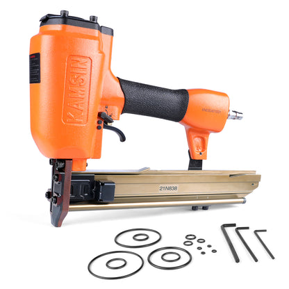 KAMSIN 21N838 16 Gauge Pneumatic Construction Stapler, 7/16'' Crown Stapler, Medium Crown Stapler for Sheathing, Roof Decking