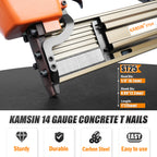 Woodpecker ST64 14 Gauge Heavy Duty Pneumatic Concrete T Nailer Kit with 400PCS ST18 and 800PCS ST18-ST64 Concrete T Nails