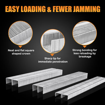 KAMSIN 71 Series 22 Gauge 3/8'' (9mm) Crown Upholstery Staples, 10000PCS