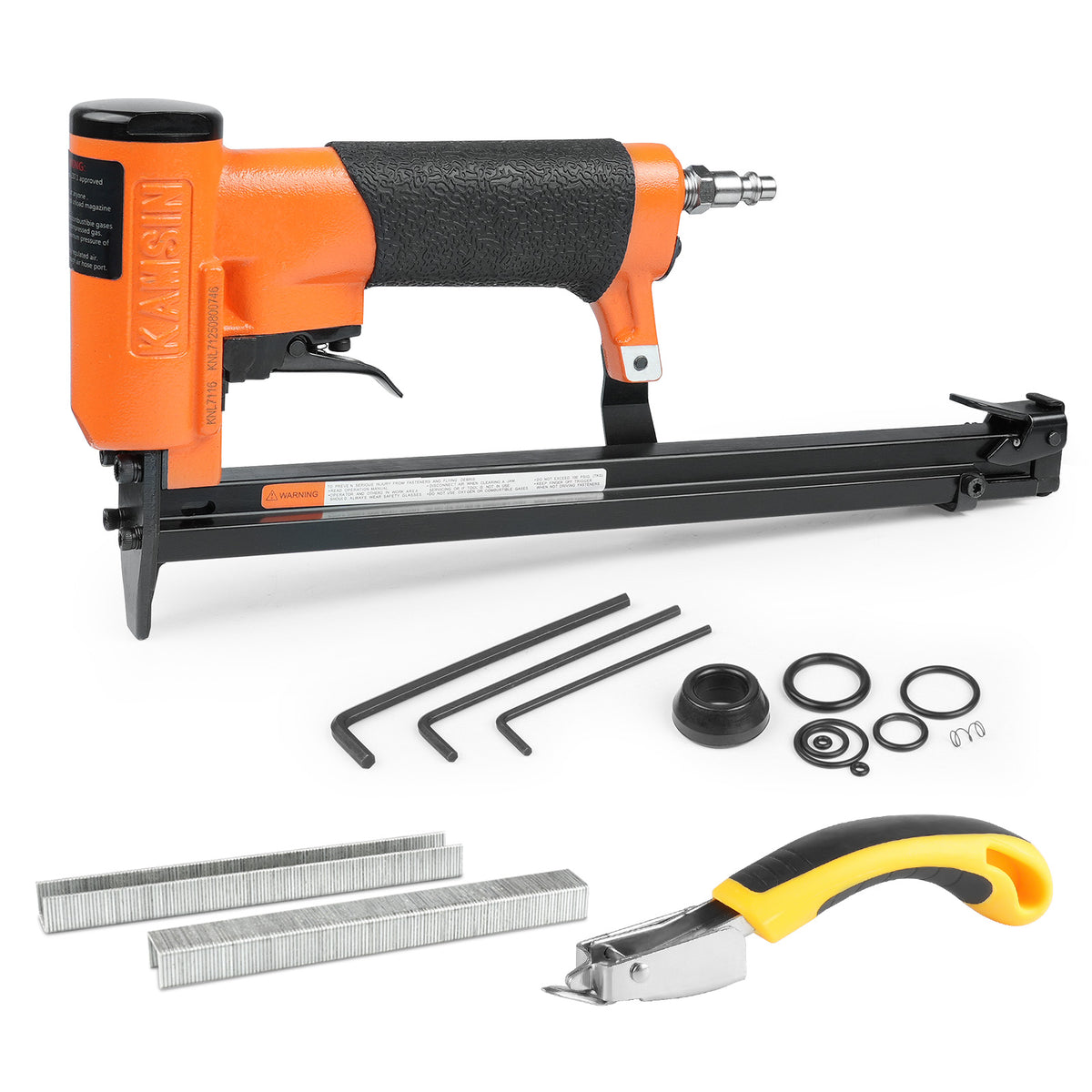 Kamsin KNL7116 22 Gauge Extended Magazine Pneumatic Upholstery Stapler ...