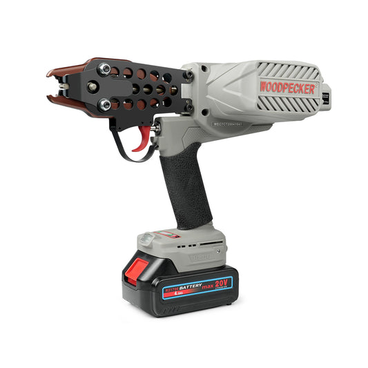 WOODPECKER EC7CT Pistola eléctrica de anillo de cerdo, diámetro de sujeción de 4.8-7.0mm, pistola de anillo en C, alicates de anillo de cerdo para bucles más apretados