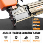 Woodpecker ST64 14 Gauge Heavy Duty Pneumatic Concrete T Nailer Kit with 400PCS ST18 and 800PCS ST18-ST64 Concrete T Nails