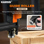 KAMSIN KN8016SG Agrafeuse pneumatique pour tapisserie, calibre 21, à tir continu avec rouleau de guidage, agrafes de 1/2 po de couronne, longueur de 1/4 po à 5/8 po, pistolet à agrafes pneumatique pour meubles et tissus