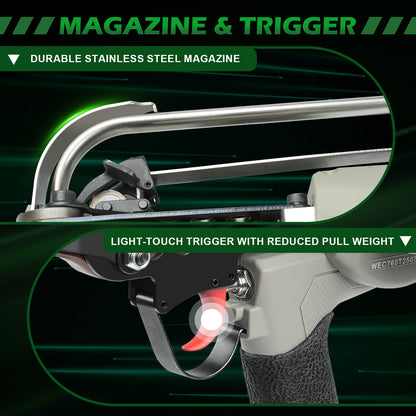 WOODPECKER EC760T Electric Hog Ring Gun, 3.0-4.8mm Clamping Diameter, C Ring Gun, Hog Ring Plier for Tighter Loops