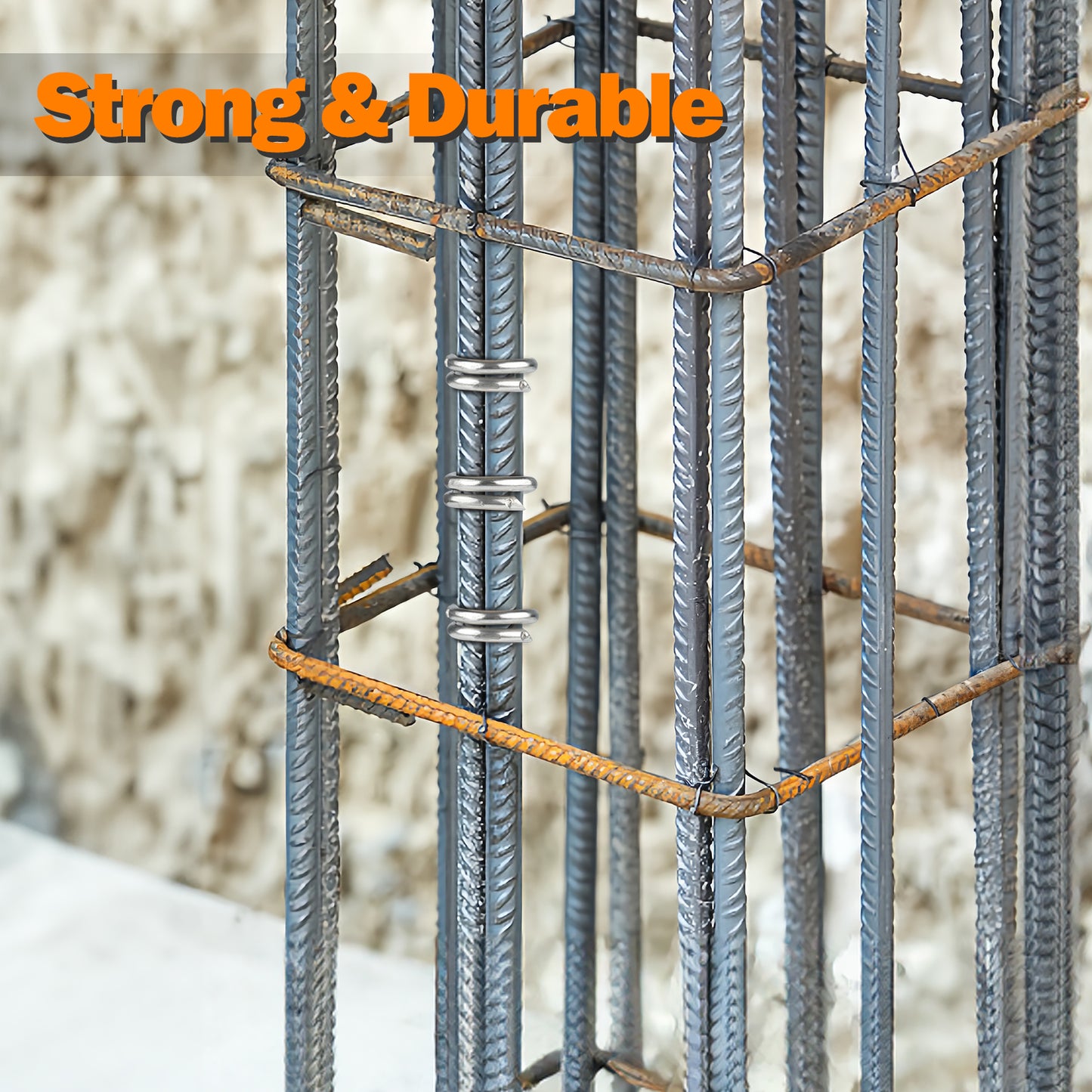 KAMSIN C50 11 Gauge Manual Snap Rings 1 3/4-Inch Crown for Hog Ring Gun 13.5-14mm Closure Diameter Zinc-Aluminum Alloy C Ring Staples for Wire Cages, Mattress, Gabion