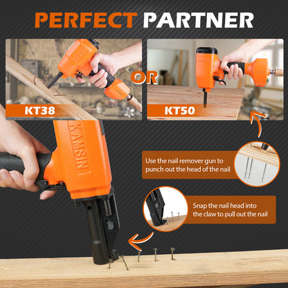 KAMSIN BD70 Pneumatic Nail Puller with Safety, Labor-saving Air Denailer for Removing Rusty Pallet Nails from Discard or Recycled Wood