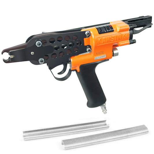 KAMSIN K-SC7E 15 Gauge 3/4 Long Nose Pneumatic Hog Ring Gun, 7-8mm Clamping Diameter, Air C Ring Gun