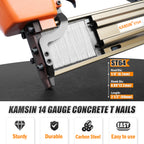 Woodpecker ST64 14 Gauge Heavy Duty Pneumatic Concrete T Nailer Kit with 400PCS ST18 and 800PCS ST18-ST64 Concrete T Nails