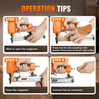 KAMSIN P625 23 Gauge Pneumatic Headless Pin Nailer, 12-25mm Leg Length Air Power Micro Pinner For Furniture, Cabinets, Interior Decoration