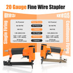 KAMSIN #KN1013J/KN1013JS Agrafeuse de rembourrage 20 Ga, agrafeuse pneumatique à couronne de 7/16 pouce, agrafeuse à fil fin de 1/4 pouce à 1/2 pouce de longueur de jambe pour fabricants de meubles, panneaux minces, canapés