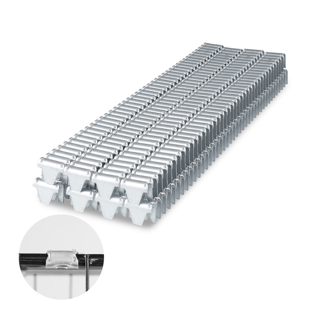 KAMSIN M66 Series Galvanized Vertex Clips, for Hartco M66 Clinch Clipper Gun, M66 Series Clinching Tools