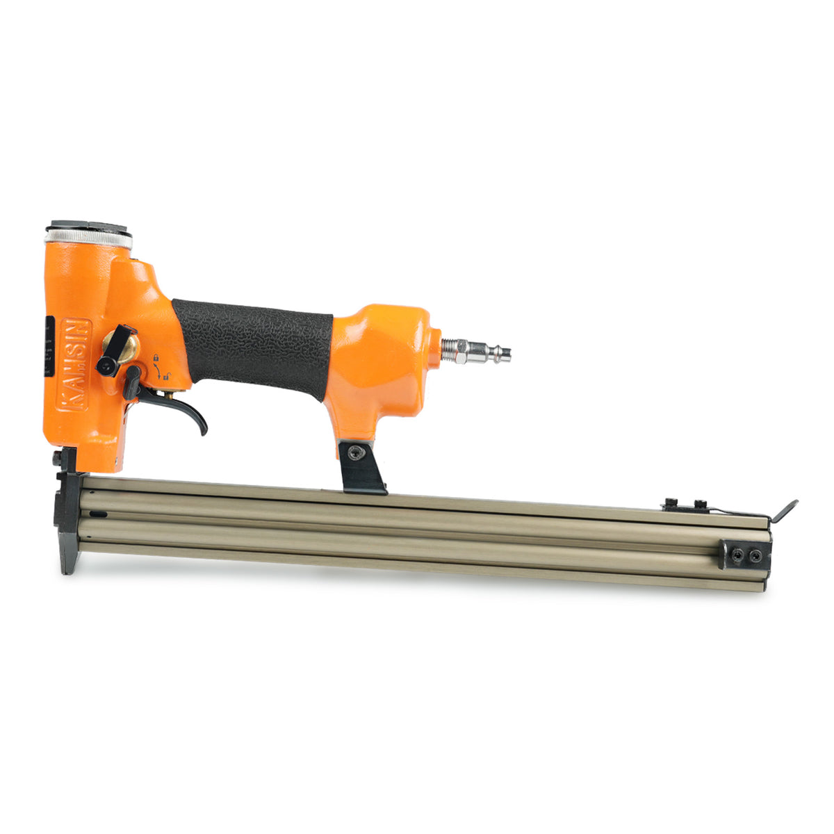 KAMSIN F30QS/F30SL Clavadora Neumática de Brad de Calibre 18 con Seguridad, de 3/8 a 1-3/16 Pulgadas de Longitud, Clavadora de Brad de Aire de Disparo Continuo, Clavadora de Acabado para Trabajos en Madera y Muebles