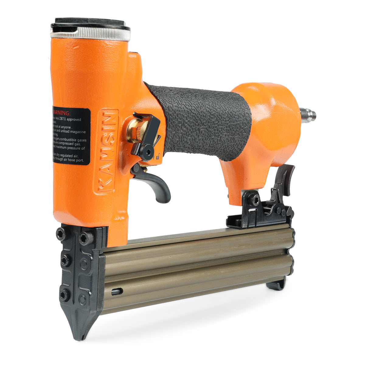KAMSIN F32S Clavadora Neumática de Brad de Calibre 18 con Seguridad de 3/8 a 1-3/8 Pulgadas de Longitud, Clavadora Neumática Continua para Acabados en Madera y Muebles