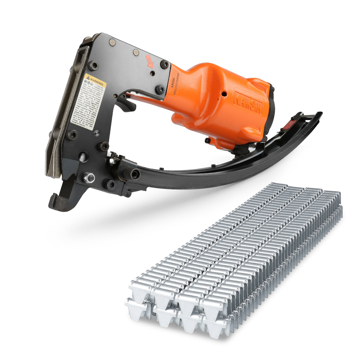 KAMSIN M66K Pneumatic Clinching Clipper with Galvanized Clinch Clips f ...