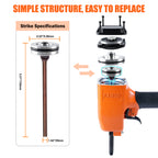 KAMSIN KT50 Pneumatic Nails Puller, Professional Heavy Duty Air Punch Nailer,1/4 Inch NPT Air Inlet Air Power Nail Remover, Denailer Removes Nails At The Head Diameter Of 0.118"(3mm)-0.236"(6mm)