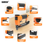 KAMSIN #KN1013J/KN1013JS Agrafeuse de rembourrage 20 Ga, agrafeuse pneumatique à couronne de 7/16 pouce, agrafeuse à fil fin de 1/4 pouce à 1/2 pouce de longueur de jambe pour fabricants de meubles, panneaux minces, canapés