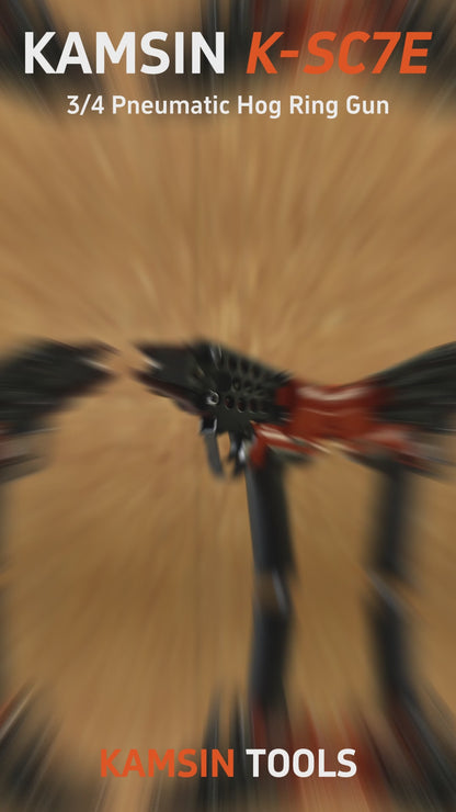 KAMSIN K-SC7E 15 Gauge 3/4 Long Nose Pneumatic Hog Ring Gun, 7-8mm Clamping Diameter, Air C Ring Gun