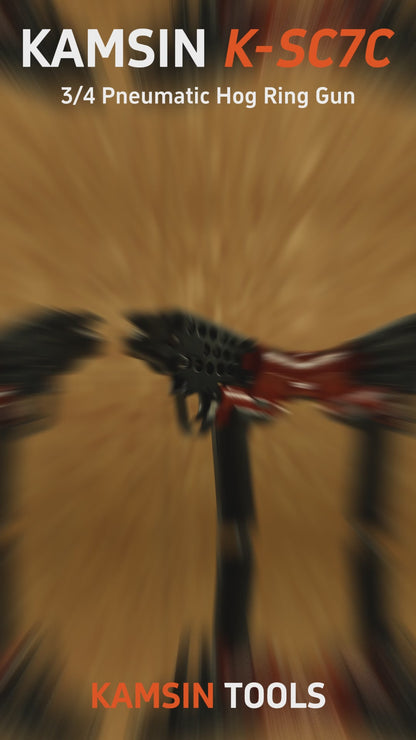 KAMSIN K-SC7C 15 Gauge 3/4 Pneumatic Hog Ring Gun, 4.8-5.2mm Clamping Diameter, C Ring Gun, Air Hog Ring Plier Tool